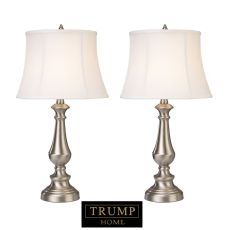 Trump Home Fairlawn Table Lamps In Nickel - Set Of 2