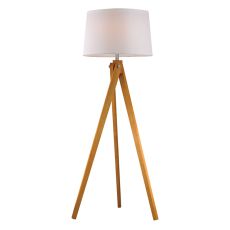 Wooden Tripod Floor Lamp In Natural Wood Tone