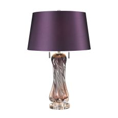 Vergato Free Blown Glass Table Lamp In Purple