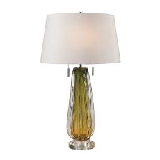 Modena Free Blown Glass Table Lamp In Green