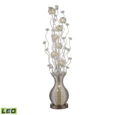 Uniontown Contemporary Floral Display Floor Lamp In Silver