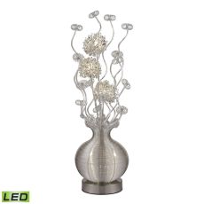 Lazelle Contemporary Floral Display Floor Lamp In Silver