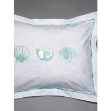 Aqua Sea Shells Boudoir Cover