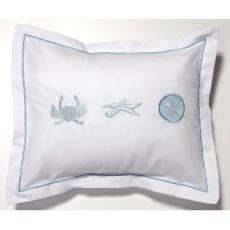 Crab, Starfish And Sand Dollar Boudoir Pillow