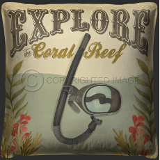 Explore The Coral Reef  Pillow