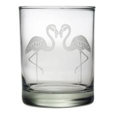 Flamingo Etched DOR Glasses (set of 4)