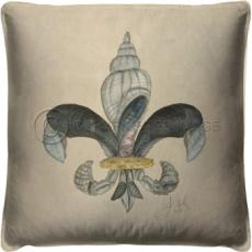 Fleur De Lis Shell Pillow