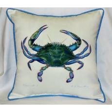 Male Blue Crab Outdoor Pillow