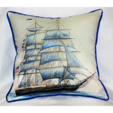 Whaling Ship Indoor Outdoor Pillow