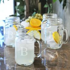 Old Fashioned Drinking Jars Set Of 4