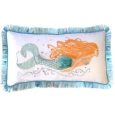 Mermaid Embroidered Pillow
