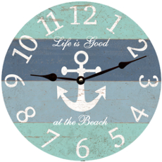 Nautical Anchor Beach Clock