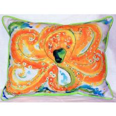 Orange Octopus Indoor Outdoor Pillow