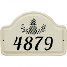 Pineapple Ceramic Arched Address Plaque
