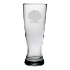 Scallop Shell Etched Grand Pilsner Glass Set