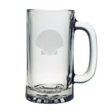 Scallop Shell Etched Sports Beer Mug Set