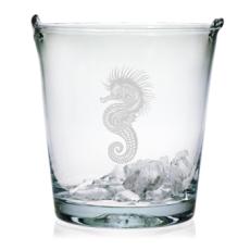 Seahorse Etched Ice Bucket