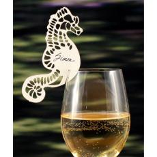 Laser Seahorse Place Card Set Of 24
