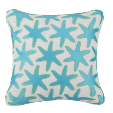 Seastar Pattern Embroidered Pillow