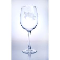 Sea Turtle White Wine Glasses  S/4