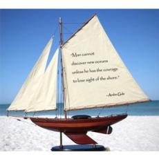 Sailboat Wooden W/Quotation Ii