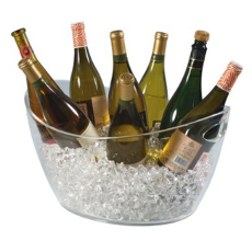 Colossus 8-Bottle Oval Bucket, Clear Acrylic