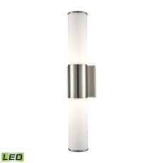 Maxfield 2 Light Led Wall Sconce In Chrome And Opal Glass