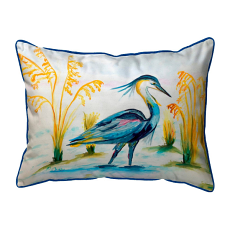 Stalking Blue Heron Corded Pillow