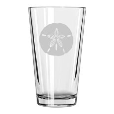 Sand Dollar Etched Hi-Ball Glass Set