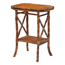 Davenport Side Table Rattan Color - Antique Tortoise
