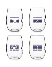 Govino Nautical / 16oz Dishwasher Safe Set of 4 
