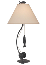 Weathered Navy Sea Fishing Pole TABLE LAMP