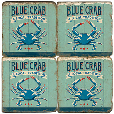 Blue Crab Coasters (Set Of 4)