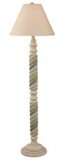 Multi Cottage Stripe Small Rope Floor Lamp