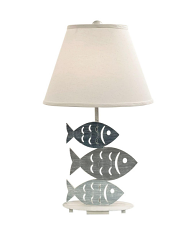 Nautical Iron 3 Fish Table Lamp