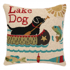 Lake Dog Hook Pillow