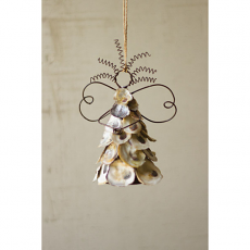 Oyster Shell Angel Ornaments Set Of 6