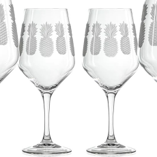 Pineapple Large AP Wine Glass 19.5 oz Set of 4
