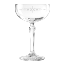 Cocktail Coupe snowflake style glasses s/4