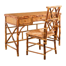 Hampton Desk & Chair Set Rush Seat Frame Color - Tortoise