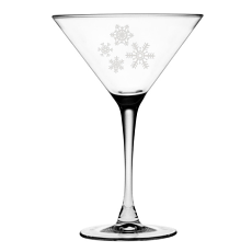 Martini, 7.25oz, Snowflakes, S/4