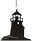 Lighthouse Silhouette Wrought Iron Hanging Art