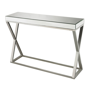 Klein-Mirror And Stainless Console Table