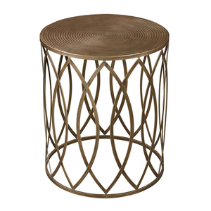 Sutton-Accent Table In Gold Leaf