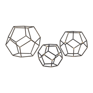 Set Of 3 Geometric Orbs