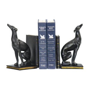 Pair Of Black Greyhound Bookends