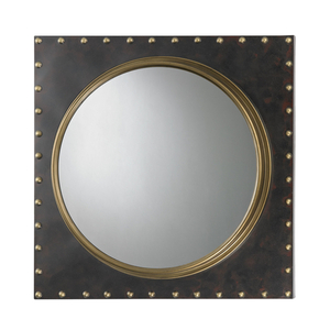 Metal Frame Rivet Porthole Mirror