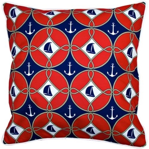Sailboats & Anchors Pillow