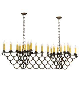 71"L Picadilly 23 Lt Oblong Chandelier