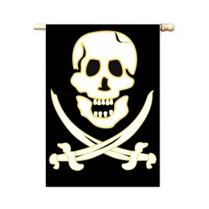 Jolly Roger Applique Flag